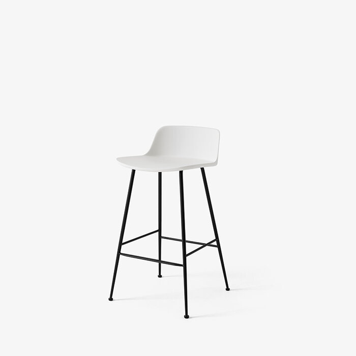 &Tradition Rely HW81 Tabouret de bar H65 à dossier bas - Base tube bronze - &Tradition