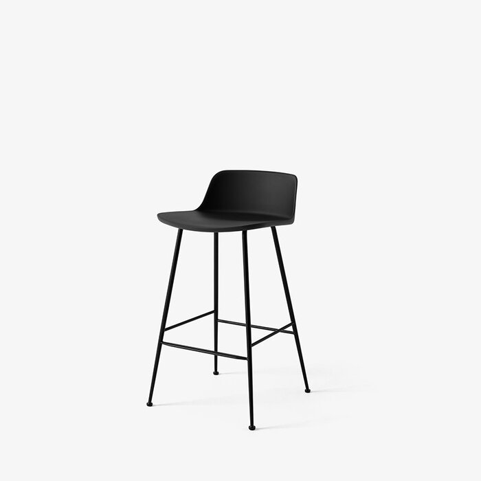 &Tradition Rely HW81 Tabouret de bar H65 à dossier bas - Base tube bronze - &Tradition