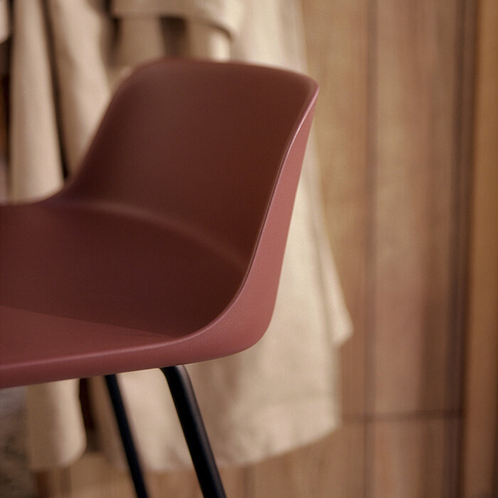 &Tradition Rely HW81 Barkruk H65 Low Back - Bronze Tube Base - &Tradition