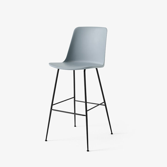 &Tradition Rely HW96 Tabouret de bar H75 dossier haut - Base tube noir - &Tradition