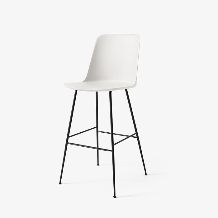 &Tradition Rely HW96 Tabouret de bar H75 dossier haut - Base tube noir - &Tradition