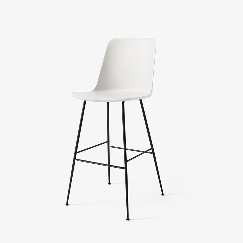 &Tradition Rely HW96 Tabouret de bar H75 dossier haut - Base tube noir - &Tradition