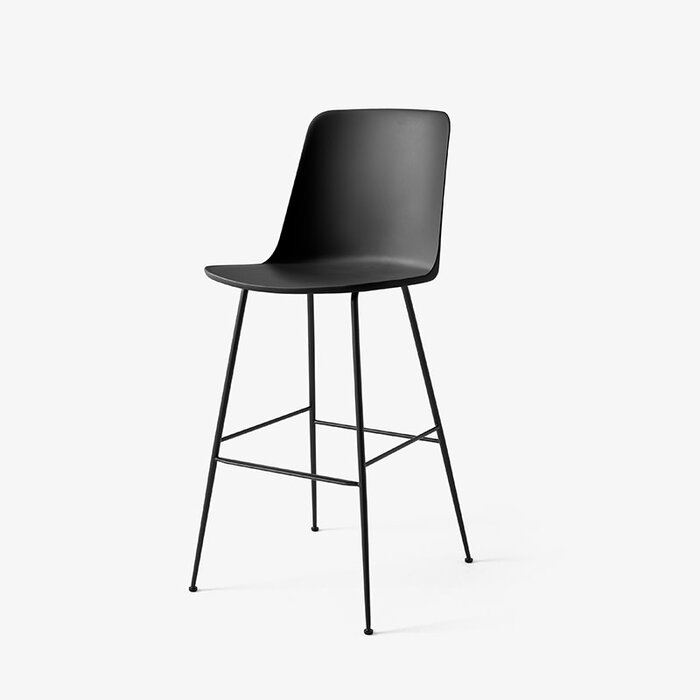 &Tradition Rely HW96 Tabouret de bar H75 dossier haut - Base tube noir - &Tradition