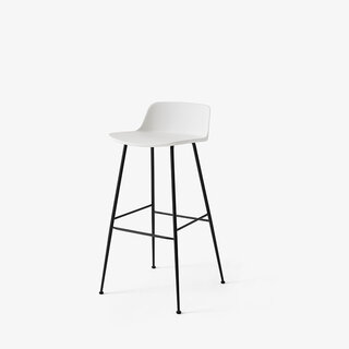 &Tradition Rely HW86 Tabouret de bar H75 dossier bas - Base tube bronze