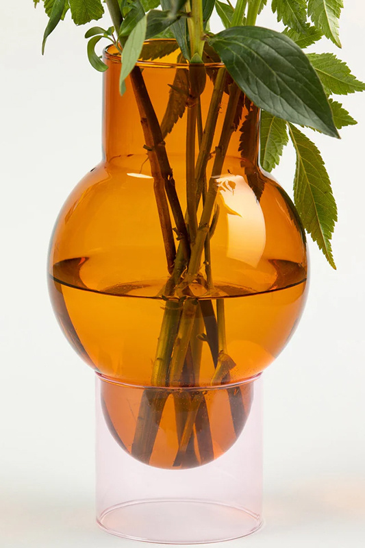 Studio About Vase Bubble Tube Amber- Studio About