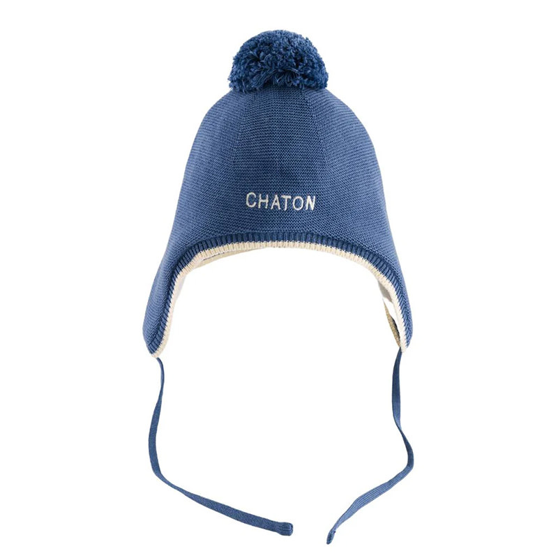 Chamaye Bonnet pour bébé 'Chaton' - Blue 9-12 mois - Chamaye