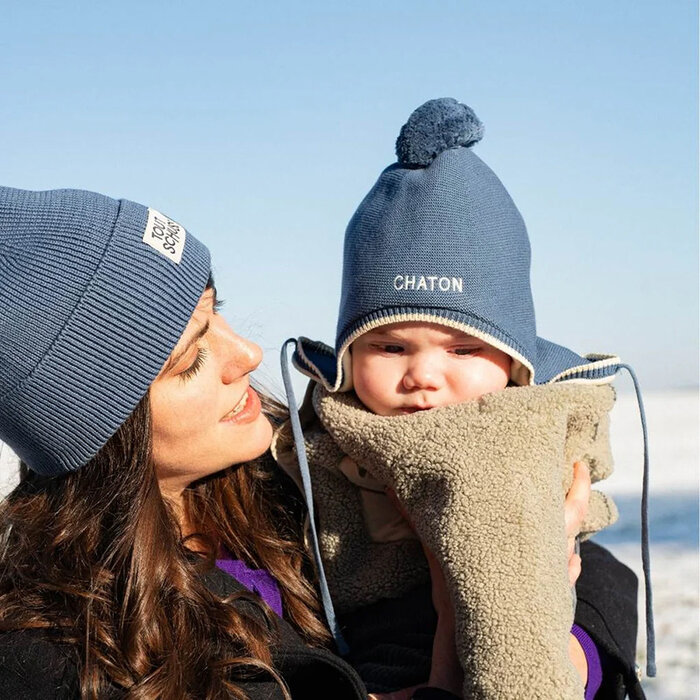 Chamaye Bonnet pour bébé 'Chaton' - Blue - Chamaye