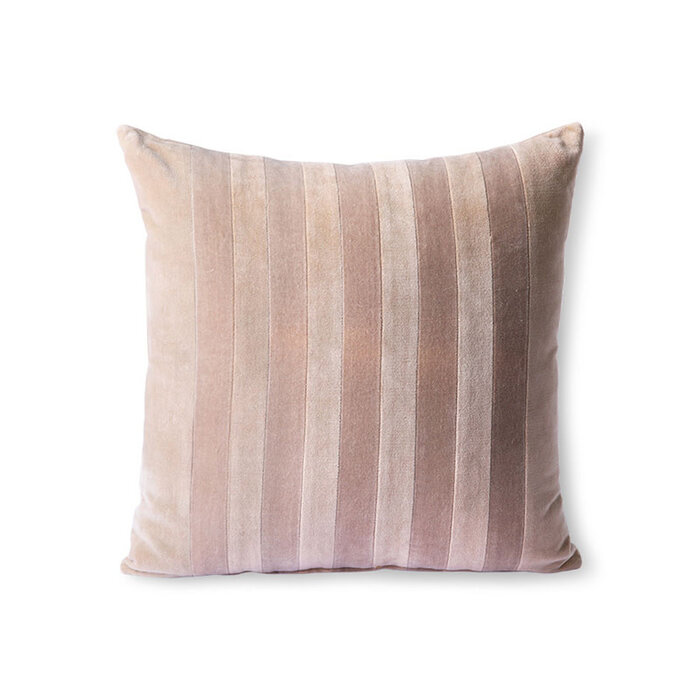 HKliving Kussen velvet gestreept (45x45 cm)
