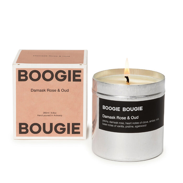 Boogie Bougie Geurkaars Damask Rose & Oud - Boogie Bougie