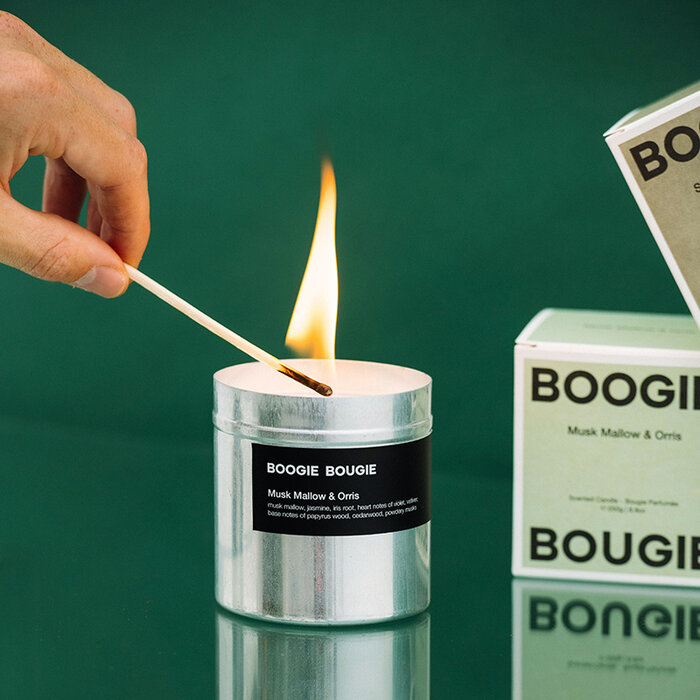 Boogie Bougie Geurkaars Damask Rose & Oud - Boogie Bougie