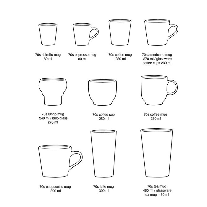 HKliving Tasse à café latte 300ml – Céramique - HKliving