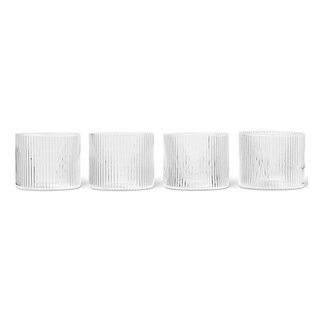Fermliving Ripple Low Glazen (Set van 4)