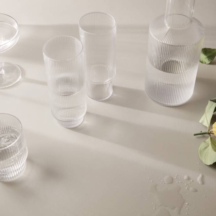 Fermliving Ripple Glazen (Set van 4) - Ferm Living