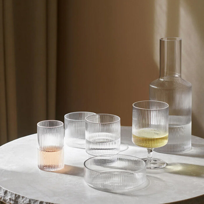 Fermliving Ripple Glazen (Set van 4) - Ferm Living