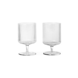 Fermliving Verres à vin Ripple (Set de 2)