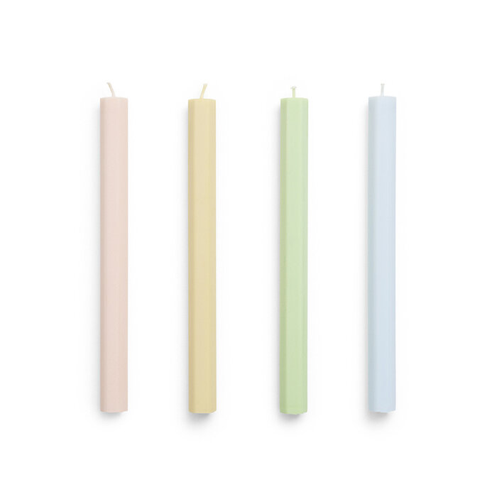 HAY Kaarsen Hexagon (Set van 4) - Fresh - HAY