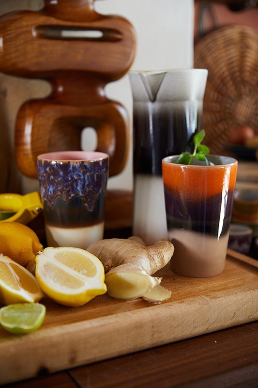HKliving Mugs à thé 460ml - Céramique -  HKliving