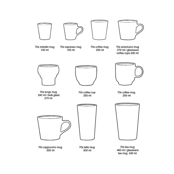 HKliving Mugs à thé 460ml - Céramique -  HK Living