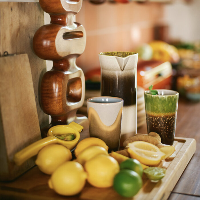 HKliving Mugs à thé 460ml - Céramique -  HK Living