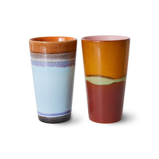 HKliving Mugs à latte (ensemble de 2)