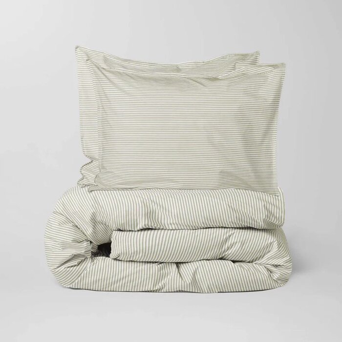 Suite702 Housse de couette rayée en percale 240x220cm - Suite702