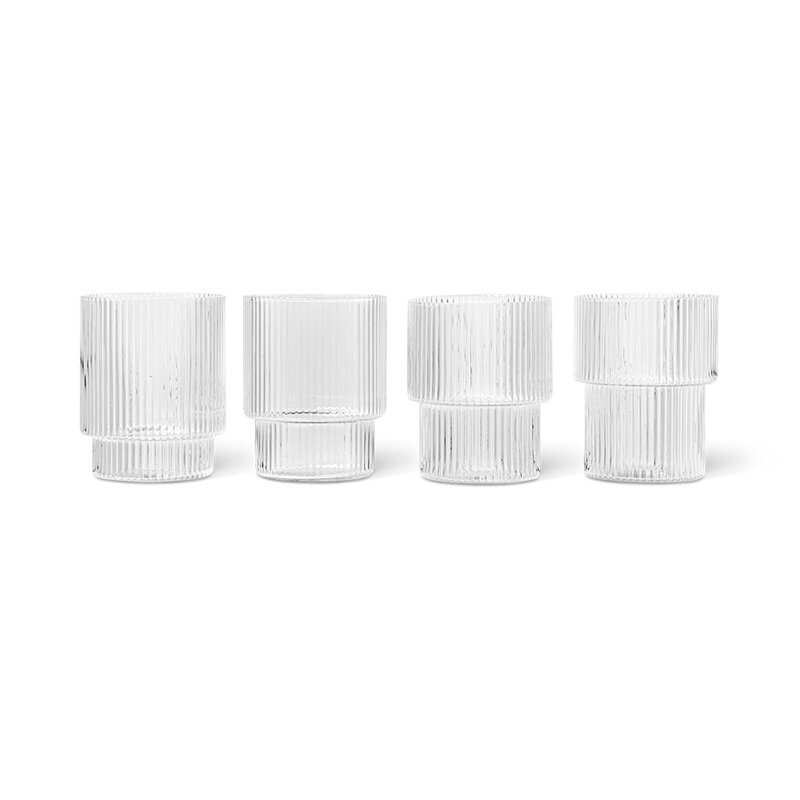 Fermliving Ripple Glazen (Set van 4) - Ferm Living