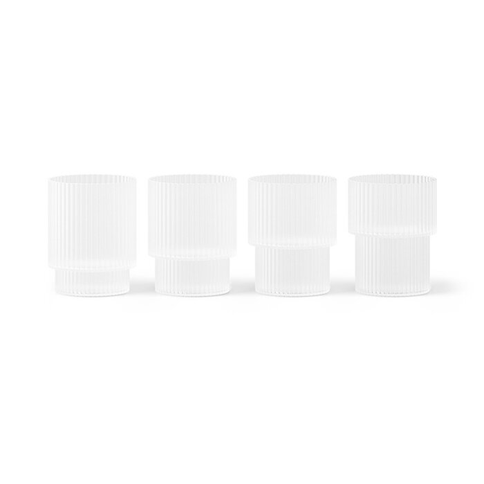 Fermliving Ripple Glazen (Set van 4) - Ferm Living