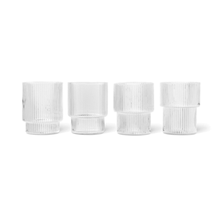 Fermliving Ripple Glazen (Set van 4)
