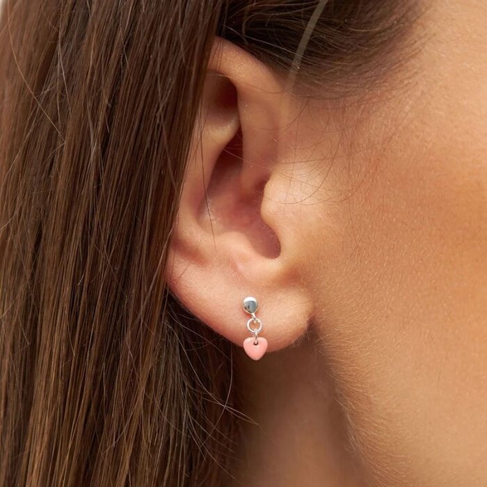 LULU Copenhagen Oorring Topping Short Love U (1 stuk) - Burnt Coral - LULU Copenhagen