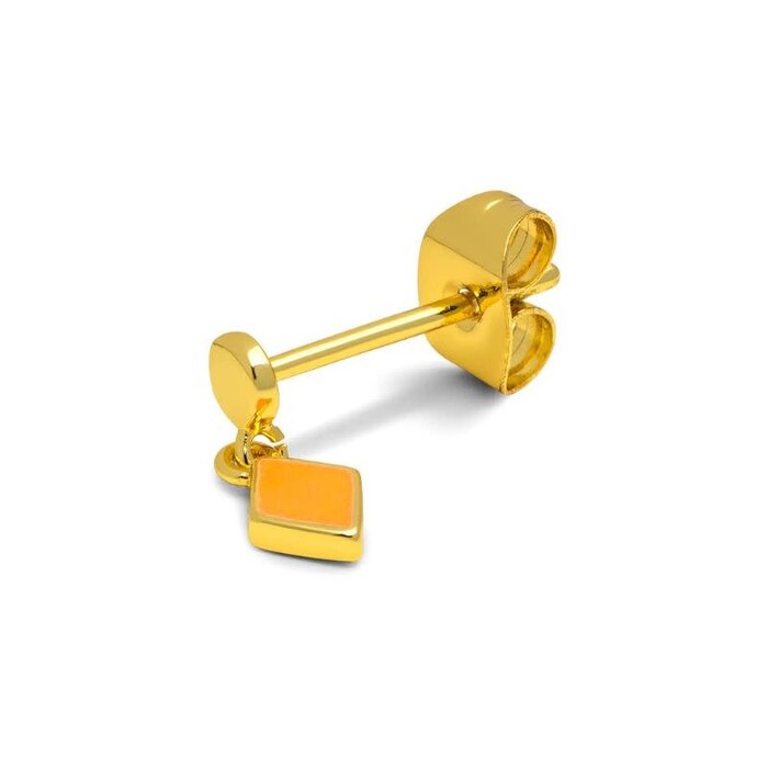 LULU Copenhagen Oorring Confetti Dangling (1 stuk) - Goud -  Passion red of Marigold -  LULU Copenhagen