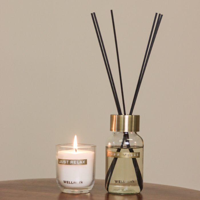 Wellmark Bougie parfumée transparente 250ml - just relax - Wellmark