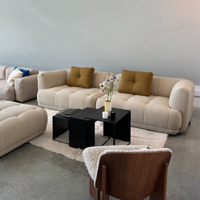 HAY Quilton sofa - Combination 1 + Ottoman - Flamiber Sand - HAY