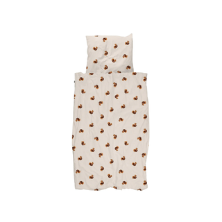 SNURK beddengoed Squirrels Beige dekbedovertrek 1p