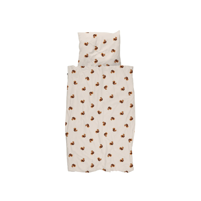 SNURK beddengoed Housse de couette Beige Squirrels 1p - SNURK
