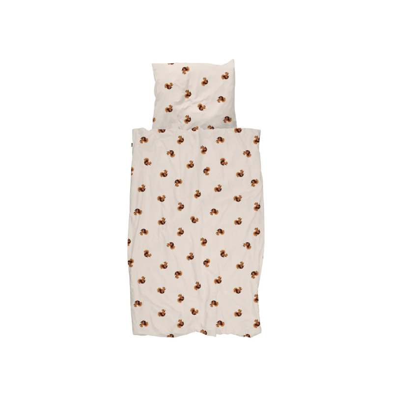 SNURK beddengoed Housse de couette Beige Squirrels 1p - SNURK
