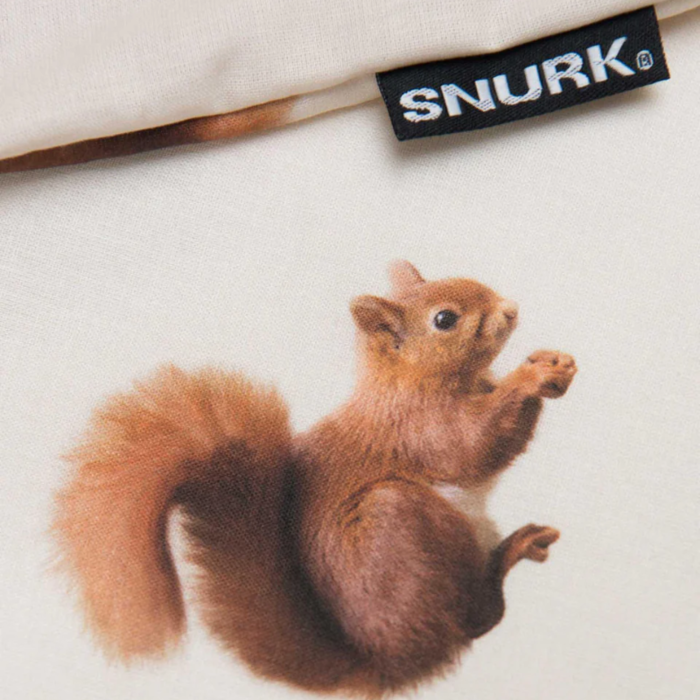 SNURK beddengoed Squirrels Beige dekbedovertrek 1p - SNURK
