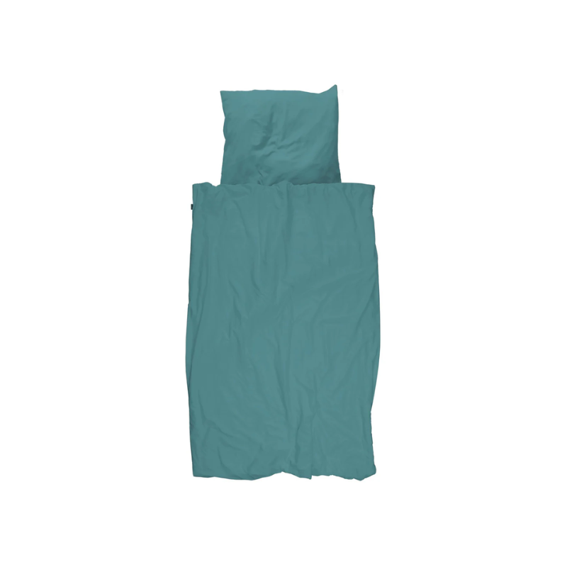 SNURK beddengoed FLANEL Mineral blue dekbedovertrek 1p - SNURK