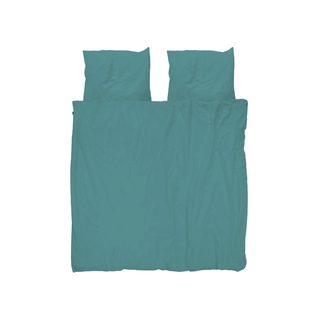 SNURK beddengoed FLANEL Housse de couette bleu minéral 2p