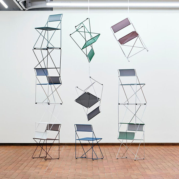 HAY X-Line stoel outdoor - Gepoederlakt onderstel