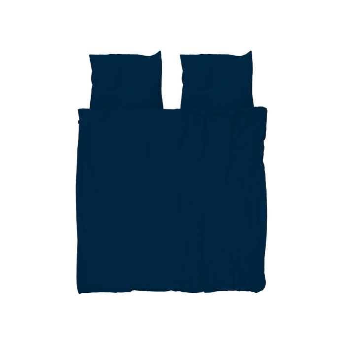 SNURK beddengoed FLANEL Navy blue dekbedovertrek 2p - SNURK