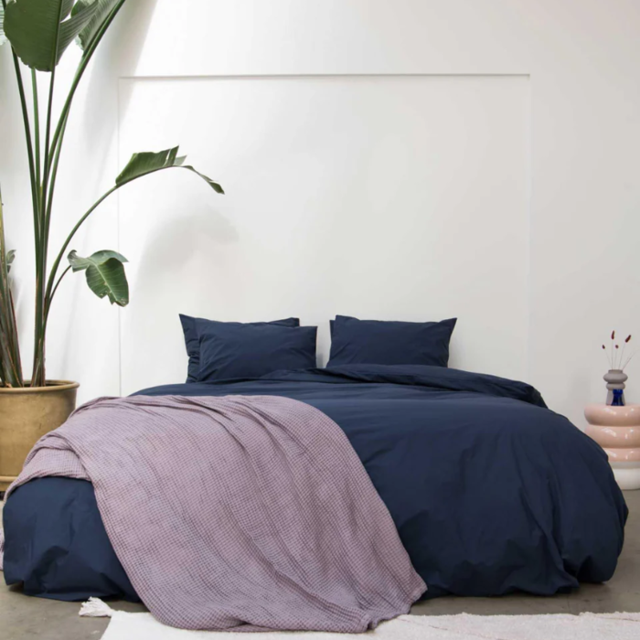 SNURK beddengoed FLANEL Housse de couette bleu marine 2p - SNURK