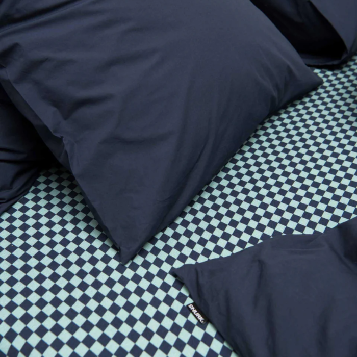 SNURK beddengoed FLANEL Navy blue dekbedovertrek 2p - SNURK