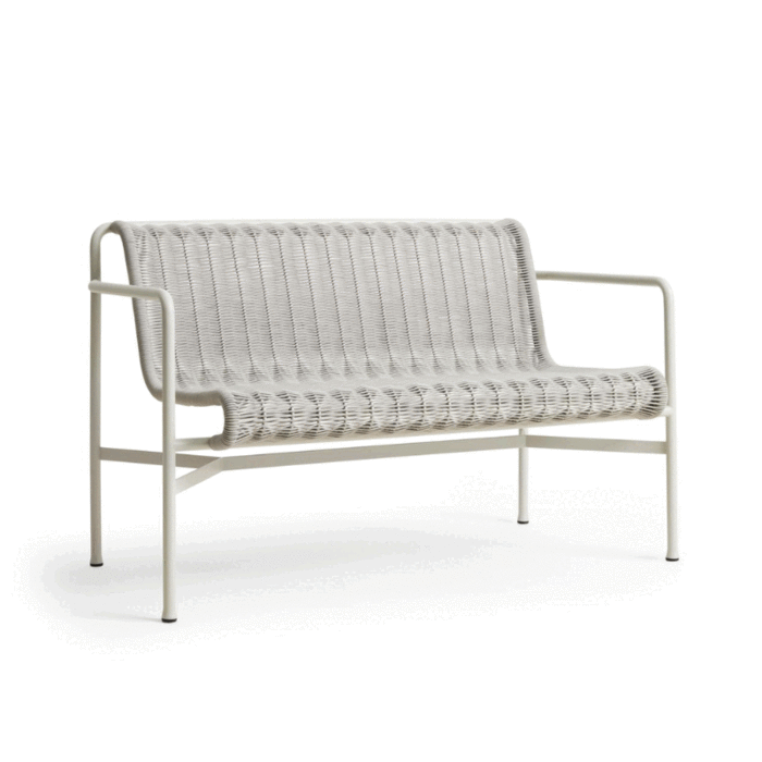 HAY Banc de salle à manger en corde Palissade avec accoudoir - HAY