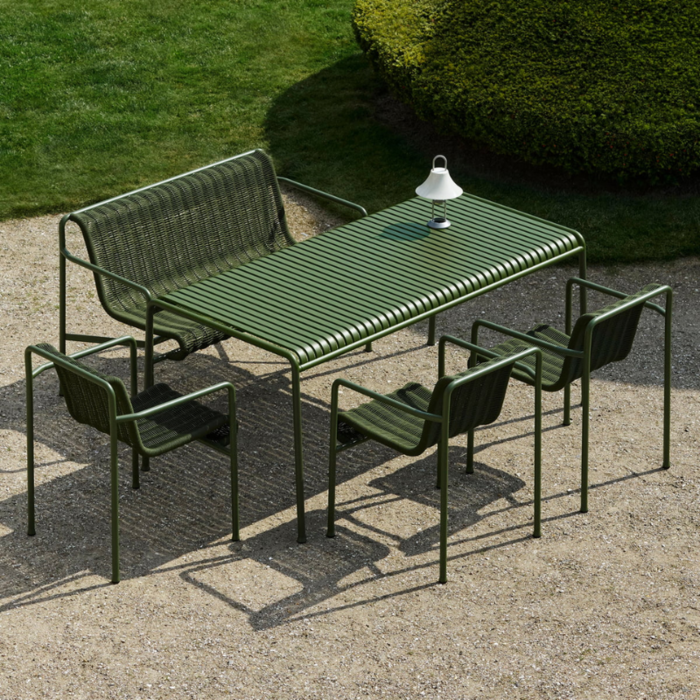 HAY Palissade Cord Dining zitbank met armleuningen - HAY