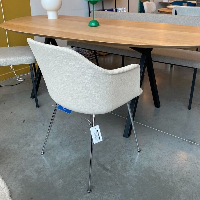 &Tradition Rely HW35 stoel met armleuning (showroom) - Chrome Tube Base - Cifrado 0221 - &Tradition