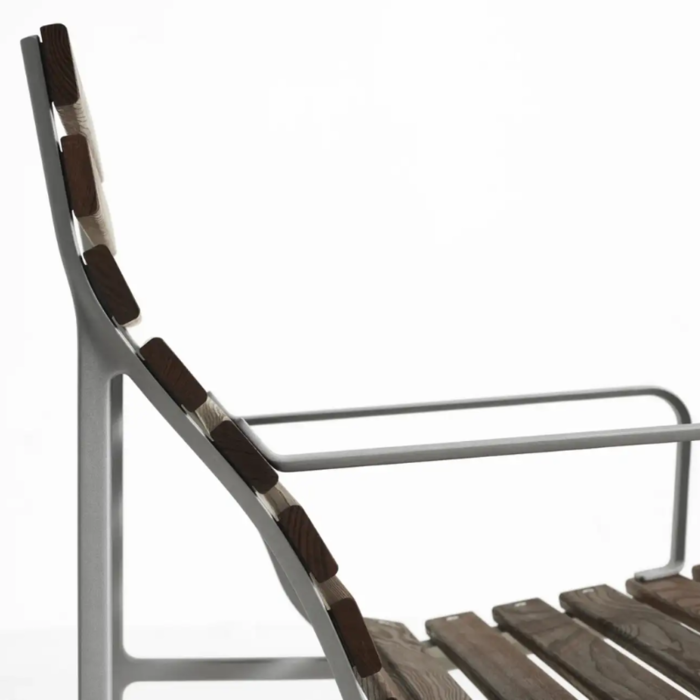 HAY Chaise longue Traverse avec accoudoir - HAY