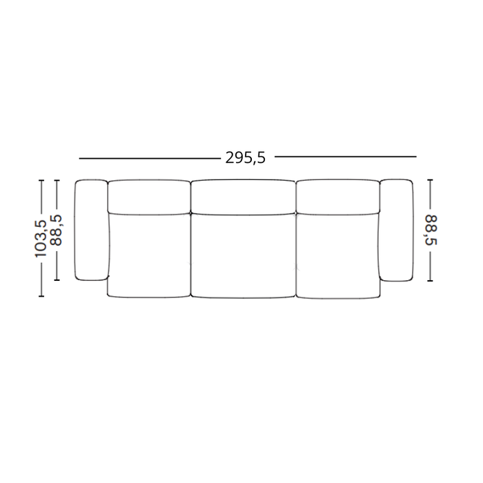HAY Mags soft - 3 seater comb. 2 - Linara261 - HAY
