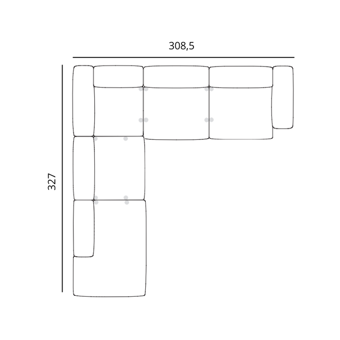 HAY Mags soft low sofa - Corner comb. 3 - Bolgheri - HAY
