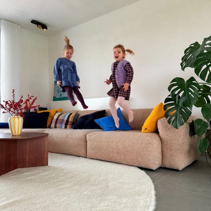 HAY Mags soft low sofa (showroom) - bolgheri left end - beige stikking