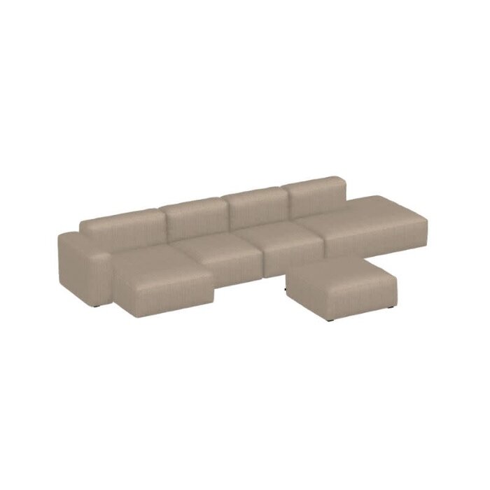HAY Mags soft sofa low - 4-seater + ottoman - Bolgheri - HAY